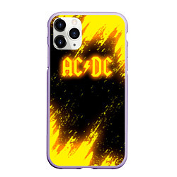 Чехол iPhone 11 Pro матовый ACDC - Neon, цвет: 3D-светло-сиреневый