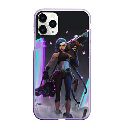 Чехол iPhone 11 Pro матовый ARCANE JINX League Of Legends, цвет: 3D-светло-сиреневый