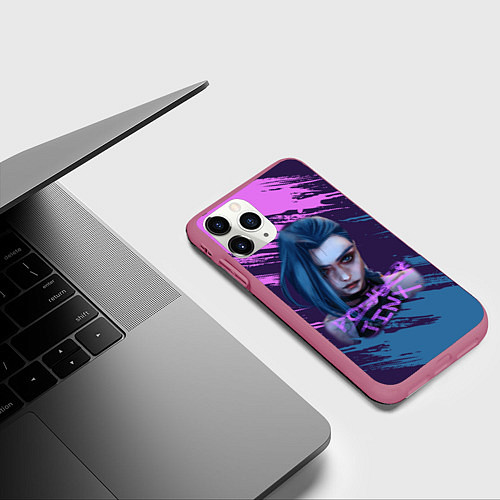 Чехол iPhone 11 Pro матовый ARCANE League Of Legends JINX / 3D-Малиновый – фото 3