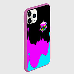 Чехол iPhone 11 Pro матовый 6IX9INE Подтеки Красок, цвет: 3D-фиолетовый — фото 2