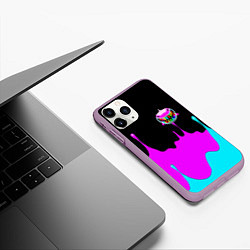 Чехол iPhone 11 Pro матовый 6IX9INE Подтеки Красок, цвет: 3D-сиреневый — фото 2