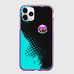 Чехол iPhone 11 Pro матовый 6IX9INE Текстура, цвет: 3D-фиолетовый