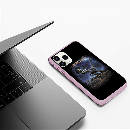 Чехол iPhone 11 Pro матовый Metallica - thrash metal! Hard rock! / 3D-Розовый – фото 3