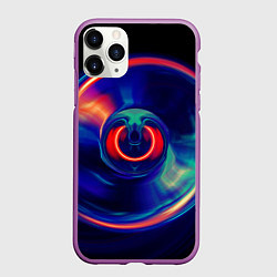 Чехол iPhone 11 Pro матовый Сверхновая сингулярность, цвет: 3D-фиолетовый