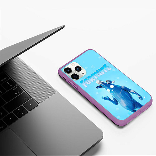 Чехол iPhone 11 Pro матовый Frozen Peely Банан / 3D-Фиолетовый – фото 3