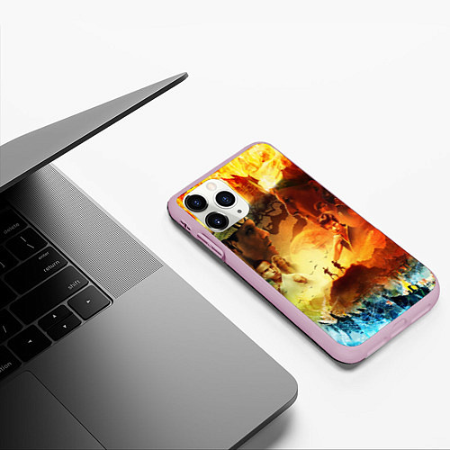 Чехол iPhone 11 Pro матовый Cobra Kai / 3D-Розовый – фото 3