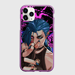 Чехол iPhone 11 Pro матовый Arcane League Of Legends JINX ПАУДЕР, цвет: 3D-фиолетовый