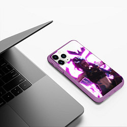 Чехол iPhone 11 Pro матовый Arcane League Of Legends JINX NEON, цвет: 3D-фиолетовый — фото 2