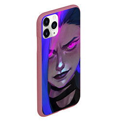 Чехол iPhone 11 Pro матовый League Of Legends Arcane ДЖИНКС Jinx Powder, цвет: 3D-малиновый — фото 2