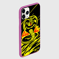 Чехол iPhone 11 Pro матовый Кобра Кай логотип, цвет: 3D-фиолетовый — фото 2