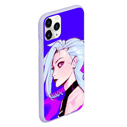 Чехол iPhone 11 Pro матовый League Of Legends Jinx неон, цвет: 3D-светло-сиреневый — фото 2