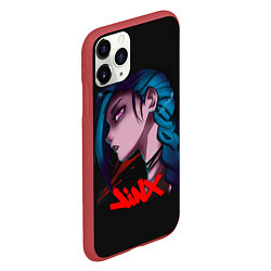 Чехол iPhone 11 Pro матовый Arcane - League Of Legends - Jinx, цвет: 3D-красный — фото 2