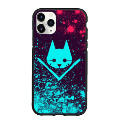 Чехол iPhone 11 Pro матовый Stray: Acid Paints, цвет: 3D-черный