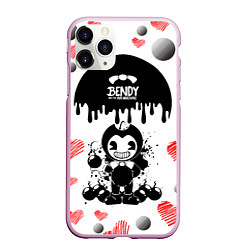 Чехол iPhone 11 Pro матовый BOMB LOVE BENDY AND THE INK MACHINE, цвет: 3D-розовый