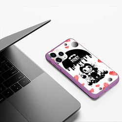 Чехол iPhone 11 Pro матовый BOMB LOVE BENDY AND THE INK MACHINE, цвет: 3D-фиолетовый — фото 2