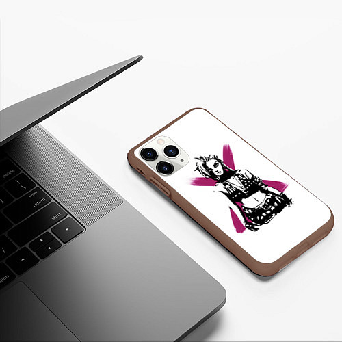 Чехол iPhone 11 Pro матовый Arcane League Of Legends - Джинкс / 3D-Коричневый – фото 3