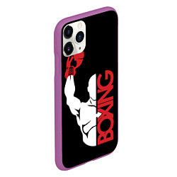 Чехол iPhone 11 Pro матовый Бокс Boxing, цвет: 3D-фиолетовый — фото 2