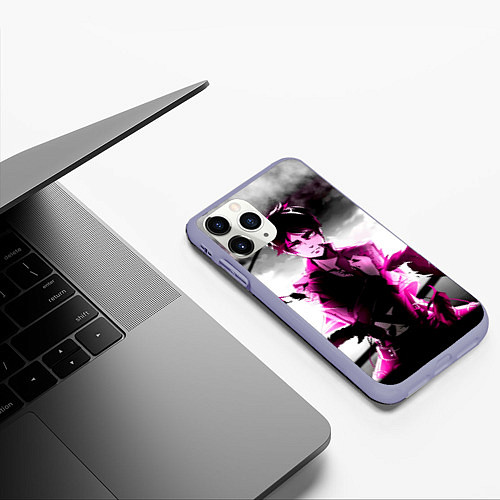 Чехол iPhone 11 Pro матовый Эрен Йегер Атака Титанов 2022 / 3D-Светло-сиреневый – фото 3