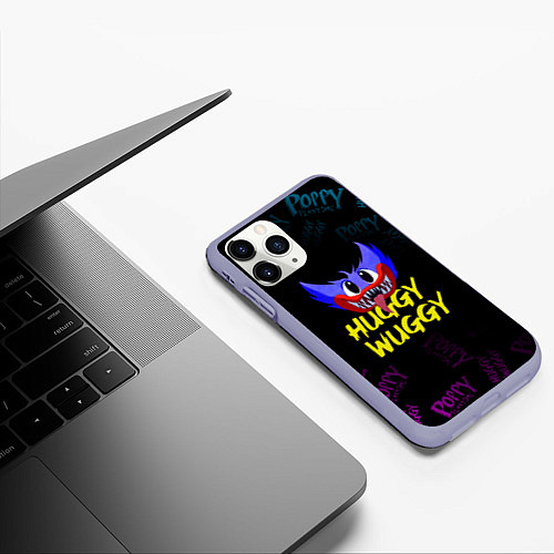 Чехол iPhone 11 Pro матовый HUGGY WUGGY PATTERN / 3D-Светло-сиреневый – фото 3