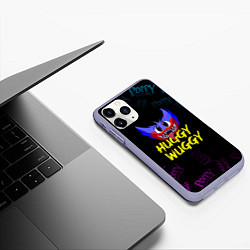 Чехол iPhone 11 Pro матовый HUGGY WUGGY PATTERN, цвет: 3D-светло-сиреневый — фото 2
