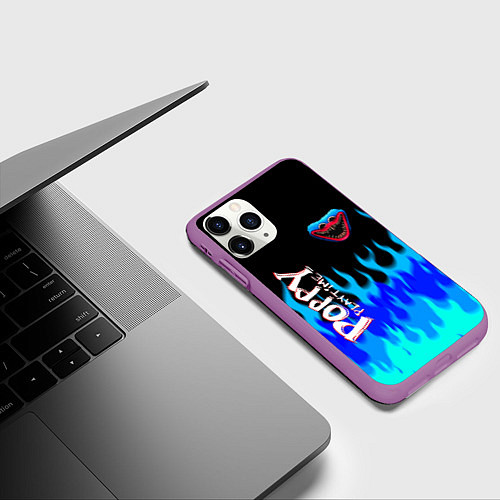 Чехол iPhone 11 Pro матовый Poppy Playtime - Fire / 3D-Фиолетовый – фото 3
