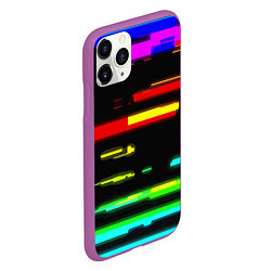 Чехол iPhone 11 Pro матовый Color fashion glitch, цвет: 3D-фиолетовый — фото 2