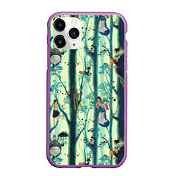 Чехол iPhone 11 Pro матовый Ghibli All, цвет: 3D-фиолетовый