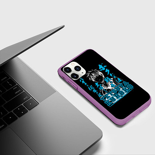 Чехол iPhone 11 Pro матовый Тецуя Куроко Tetsuya Kuroko / 3D-Фиолетовый – фото 3