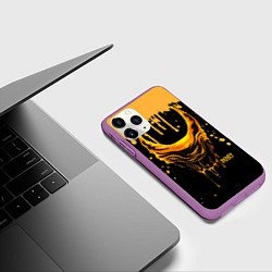 Чехол iPhone 11 Pro матовый Bendy and the Ink Machine Бэнди чудовище, цвет: 3D-фиолетовый — фото 2