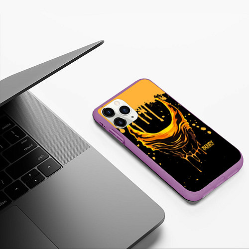 Чехол iPhone 11 Pro матовый Bendy and the Ink Machine Бэнди чудовище / 3D-Фиолетовый – фото 3