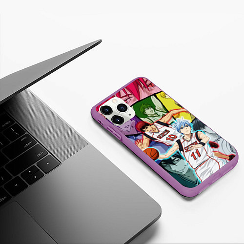 Чехол iPhone 11 Pro матовый Kuroko no Basuke Баскетбол Куроко / 3D-Фиолетовый – фото 3