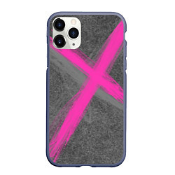 Чехол iPhone 11 Pro матовый Коллекция Get inspired! Pink cross Абстракция Fl-4, цвет: 3D-серый