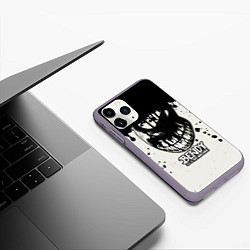 Чехол iPhone 11 Pro матовый Bendy And The Ink Machine чернила, цвет: 3D-серый — фото 2