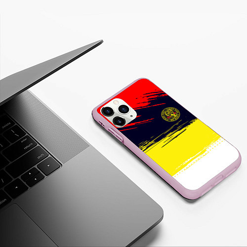 Чехол iPhone 11 Pro матовый Кобра кай Cobra Kai спина / 3D-Розовый – фото 3