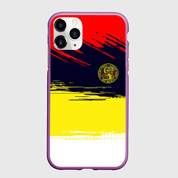 Чехол iPhone 11 Pro матовый Кобра кай Cobra Kai спина, цвет: 3D-фиолетовый