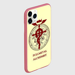 Чехол iPhone 11 Pro матовый Стальной алхимик - Фламель, цвет: 3D-малиновый — фото 2