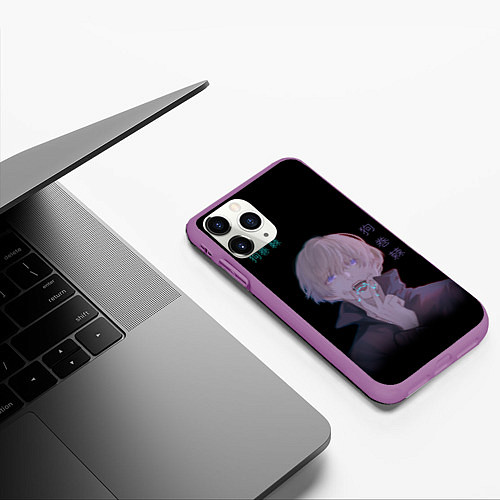 Чехол iPhone 11 Pro матовый Toge Inumaki Инумаки / 3D-Фиолетовый – фото 3