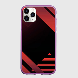 Чехол iPhone 11 Pro матовый Спортивная геометрияgeometry, цвет: 3D-фиолетовый