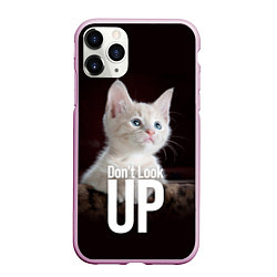Чехол iPhone 11 Pro матовый Kitten, dont look up!, цвет: 3D-розовый
