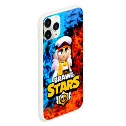 Чехол iPhone 11 Pro матовый ФЭНГ БРАВЛ СТАРС , FANG BRAWL STARS, цвет: 3D-белый — фото 2