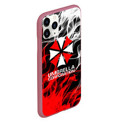 Чехол iPhone 11 Pro матовый Umbrella Corporation Fire, цвет: 3D-малиновый — фото 2