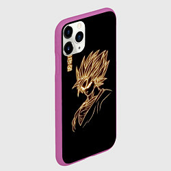 Чехол iPhone 11 Pro матовый Гоку неоновый Dragon Ball, цвет: 3D-фиолетовый — фото 2
