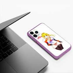 Чехол iPhone 11 Pro матовый KonoSuba Даркнесс, цвет: 3D-фиолетовый — фото 2
