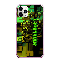 Чехол iPhone 11 Pro матовый Minecraft, pattern 2022, цвет: 3D-розовый