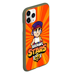 Чехол iPhone 11 Pro матовый ФЭНГ БРАВЛ СТАРС FANG BRAWL STARS, цвет: 3D-темно-зеленый — фото 2