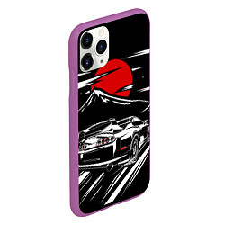 Чехол iPhone 11 Pro матовый TOYOTA SUPRA Под Луной, цвет: 3D-фиолетовый — фото 2