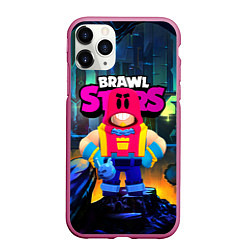 Чехол iPhone 11 Pro матовый GROM SPACE BRAWL STARS, цвет: 3D-малиновый