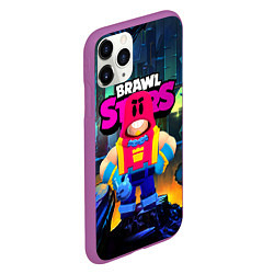 Чехол iPhone 11 Pro матовый GROM SPACE BRAWL STARS, цвет: 3D-фиолетовый — фото 2