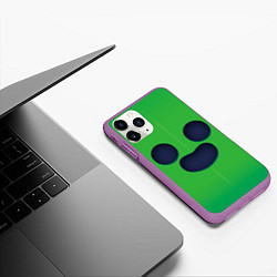 Чехол iPhone 11 Pro матовый Спайк BRAWL STARS образ, цвет: 3D-фиолетовый — фото 2