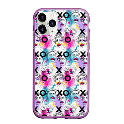 Чехол iPhone 11 Pro матовый ХО-ХО мем, цвет: 3D-фиолетовый